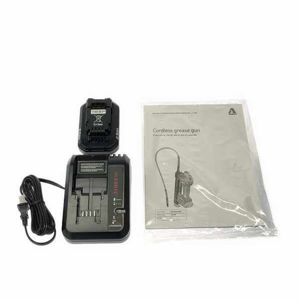 ☆未使用品☆ALEMITE アレマイト 20V充電式グリスガン 596-A1 バッテリー1個 充電器 ケース付 グリースガン Grease Gun - 10