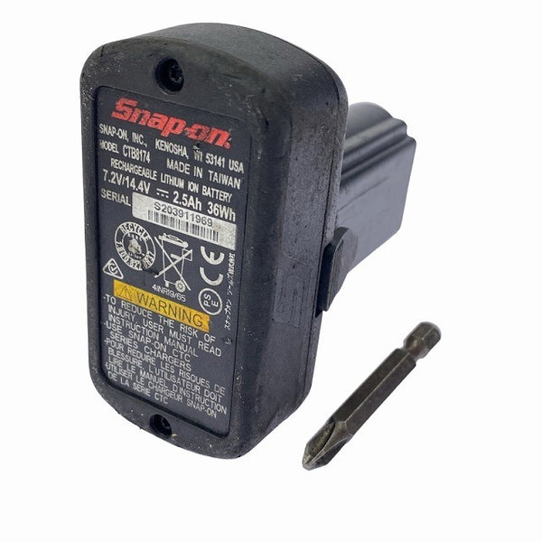 ☆中古品☆snap-on スナップオン 14.4V コードレススクリュードライバー CTSJ761BK バッテリ1個(2.5Ah)付 充電式 電動ドライバー123014 - 10