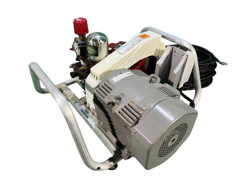 ☆中古品☆ハツタ 初田工業 200V モーターセット動噴 LP300DX-LK モータ(日立 2.2kW TFO-LK 4P) 本体(YS300DX) 高圧動力噴霧機131595 - 0