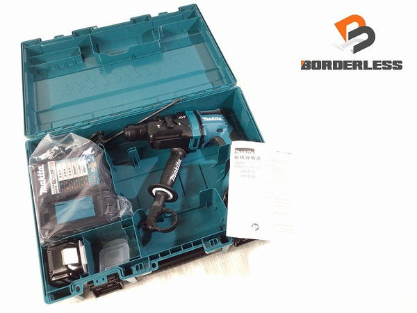 ☆未使用品☆ makita マキタ 18V 18mm 充電式ハンマドリル HR182DRGX 青/ブルー バッテリー2個(6.0Ah)充電器+ケース118110 - 2