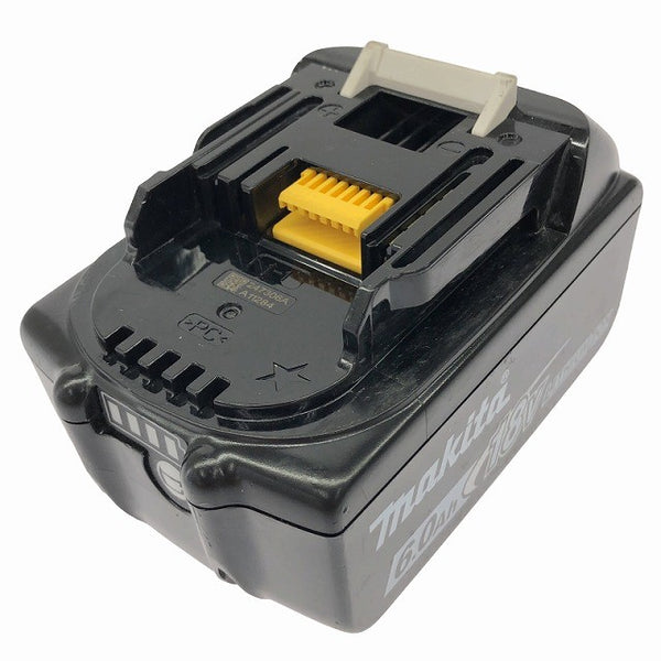 ☆中古品 充電回数14回☆makita マキタ 18V 6.0Ah 純正 リチウムイオンバッテリー BL1860B 残量表示付 雪マーク135743 - 4