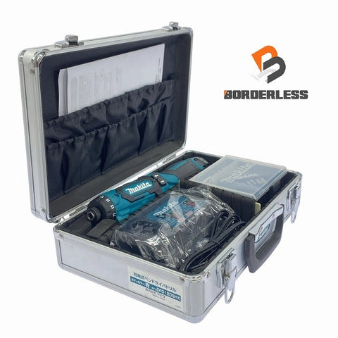 ☆極美品☆ makita マキタ 7.2V 充電式ペンドライバドリル DF012DSHX 青/ブルー バッテリー2個(1.5Ah)充電器+パーツ+ケース - 0