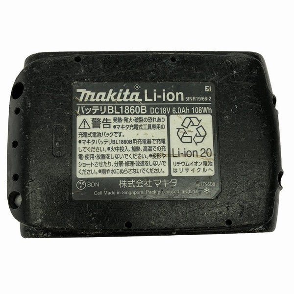 ☆中古品※11回☆makita マキタ 18V 6.0Ah 純正 リチウムイオンバッテリー BL1860B 残量表示付 リチウムイオン電池 蓄電池 充電池134636 - 10
