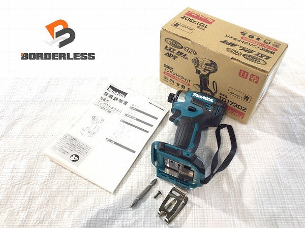 ☆未使用品☆makita マキタ 18V 充電式インパクトドライバー TD173DZ 青/ブルー 本体のみ コードレス バッテリー式133597 - 1