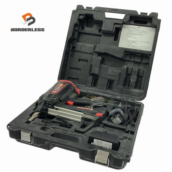 ☆中古品☆MAX マックス 6V 充電式ガスネイラ GS-725C バッテリ2個(1.5Ah) 充電器 ケース付 ガス式鋲打ち機 ピン打ち機 ピンネイラ130428 - 1