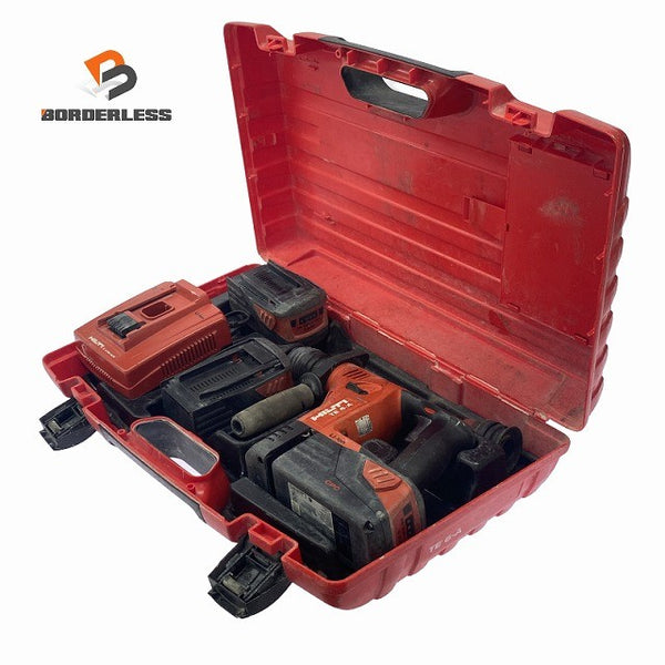 ☆中古品☆HILTI ヒルティ 充電式ロータリーハンマドリル TE6-A バッテリ3個(36V3.0Ah) 充電器 ケース付 ハンマードリル 電動工具131363 - 1