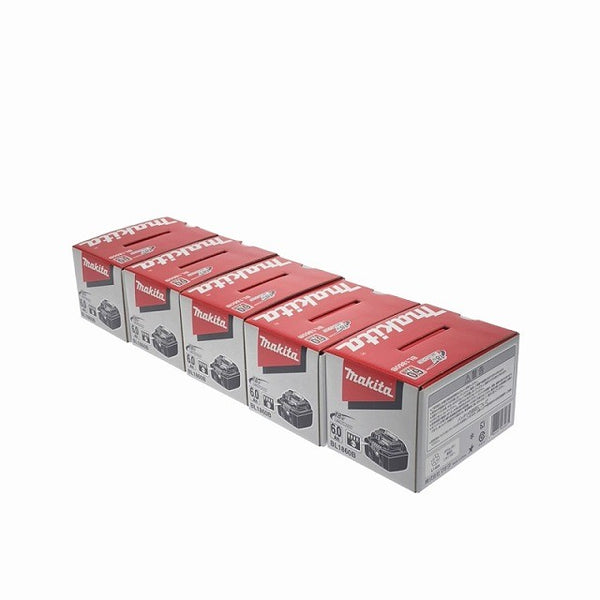 ☆未使用品5個セット☆makita マキタ 18V 6.0Ah 純正 リチウムイオンバッテリー BL1860B 残量表示付 リチウムイオン電池 蓄電池135138 - 2