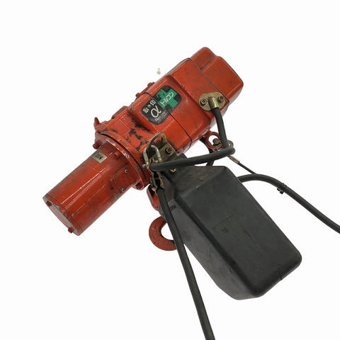 ☆中古品☆象印 エレファント 100V 小型電気チェーンブロック トルコン aS-01 M4 リモコン付 荷重100kg 揚程3m 電動チェンブロック112794 - 0