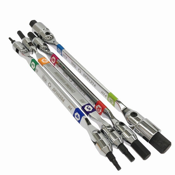 ☆送料無料 未使用品☆Pro-Auto SEK スエカゲツール 4本組ダブルフレックスヘキサゴンレンチ DFH-4S 六角レンチ136623 - 5