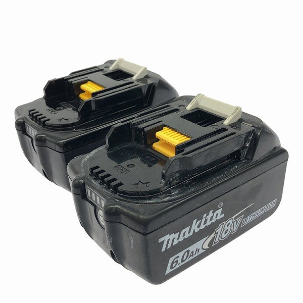 ☆比較的綺麗2個※充電回数2回と3回☆makita マキタ 18V 6.0Ah 純正 リチウムイオンバッテリー BL1860B 雪マーク 残量表示付127919 - 4