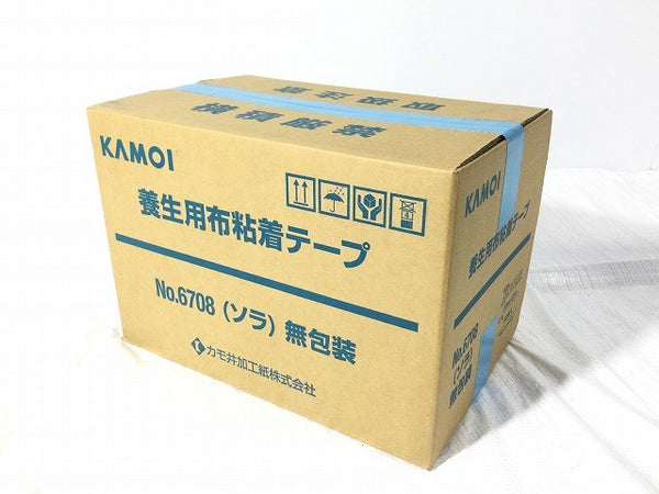 ☆未使用☆KAMOI カモ井加工紙 養生用布粘着テープ NO.6708 25mm×25m 60巻入 ソラ無包装 水色 カモ井加工紙株式会社117146 - 4
