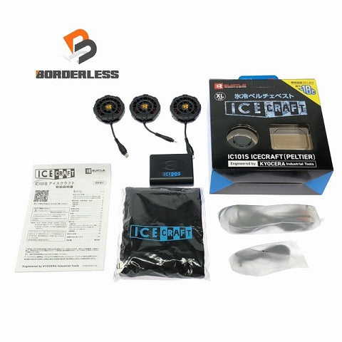 ☆未使用品☆BURTLE バートル アイスクラフト 氷冷ペルチェベスト ブラック IC101S XLサイズ114614