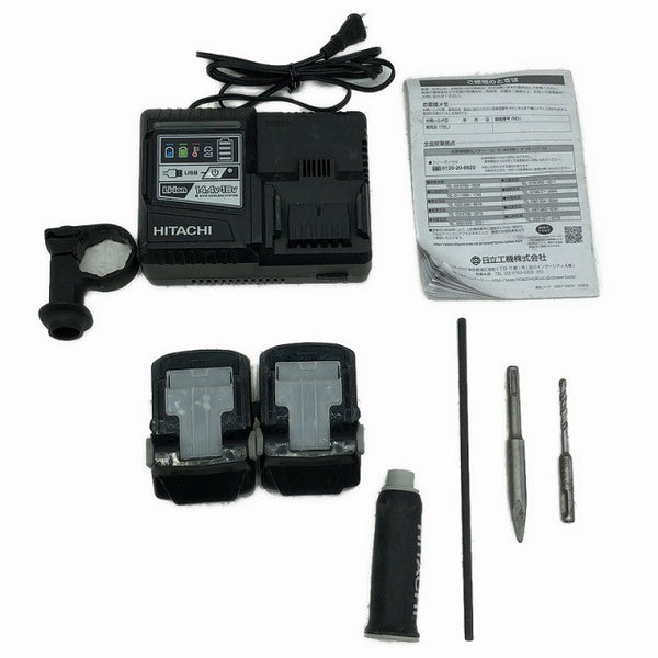 ☆中古品☆HITACHI 日立工機 18V コードレスロータリハンマドリル DH18DBDL 集じんシステム+バッテリー2個(6.0Ah)充電器+ケース134759 - 10