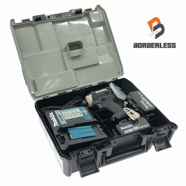 ☆比較的綺麗☆makita マキタ 18V 充電式インパクトドライバー TD171DRGXB 黒/ブラック バッテリ2個(18V6.0Ah) 充電器 ケース付116463 - 2