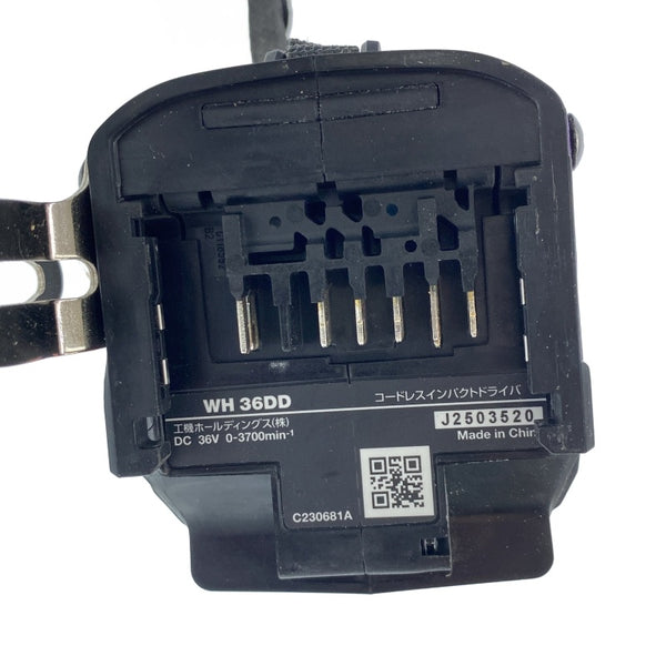 ☆中古美品☆HiKOKI ハイコーキ 36V コードレスインパクトドライバー WH36DD 黒 マルチボルトバッテリー2個(BSL36A18X) ケース付き118512 - 9