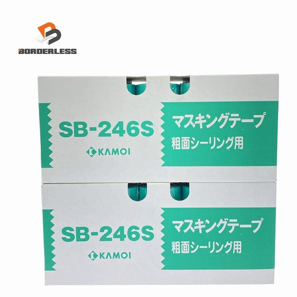 ☆未使用品2箱セット☆KAMOI カモ井 粗面シーリング用マスキングテープ SB-246S×2 21mm×18m 60巻き/1箱 合計120巻き129341 - 1