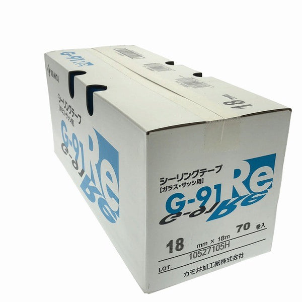 ☆未使用4ケースセット☆KAMOI カモ井加工紙 シーリングテープ G-91Re 18mm×18m 70巻 ガラス・サッシ用131588 - 3