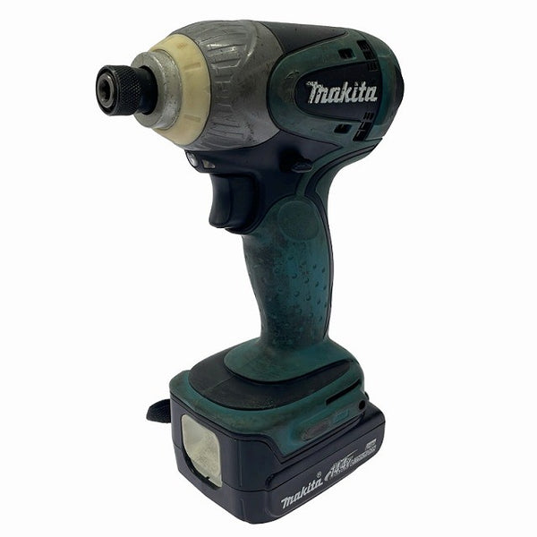 ☆中古品☆makita マキタ 14.4V 充電式インパクトドライバー TD135DSHX 青/ブルー バッテリ2個(1.2Ah) 充電器 ケース コードレス126666 - 4