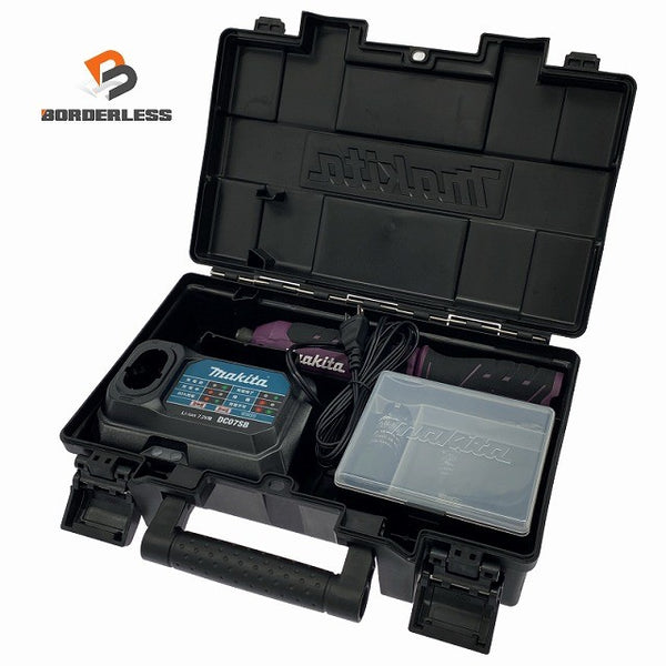 ☆美品 限定色☆makita マキタ 7.2V 充電式ペンインパクトドライバー TD023DHXAP 紫/パープル バッテリ2個(1.5Ah) 充電器 ケース131571 - 1