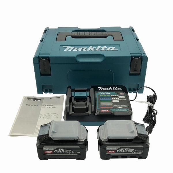 ☆未使用品☆makita マキタ 40Vmax 4.0Ah パワーソースキット XGT7 A-74821 バッテリー2個(BL4040F) 2口急速充電器(DC40RA)117559 - 3