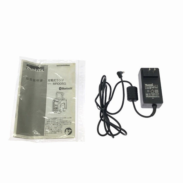 ☆中古品☆ makitaマキタ 40Vmax/18V/14.4V/10.8V 充電式現場ラジオ MR005G 黒/ブラック 本体+ACアダプター+取扱説明書 Bluetooth114479 - 10