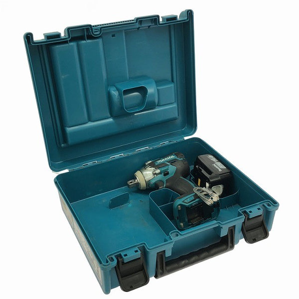☆中古品☆makita マキタ 14.4V 充電式インパクトレンチ TW280D 青/ブルー バッテリ1個（5.0Ah) ケース コードレス137669 - 2