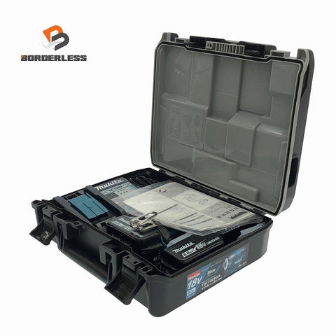 ☆極美品☆makita マキタ 18V 充電式インパクトドライバ TD173DRGX 青/ブルー バッテリー2個(18V 6.0Ah)充電器 ケース付 コメ有120626