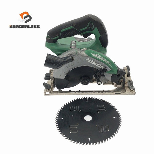 ☆中古品☆HiKOKI ハイコーキ 18V 165mm コードレス丸のこ C18DBAL 本体のみ 充電式 マルノコ 丸ノコ 丸鋸 木工用 切断機117299 - 1