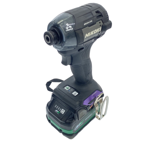 ☆中古美品☆HiKOKI ハイコーキ 36V コードレスインパクトドライバー WH36DD 黒 マルチボルトバッテリー2個(BSL36A18X) ケース付き118512 - 4