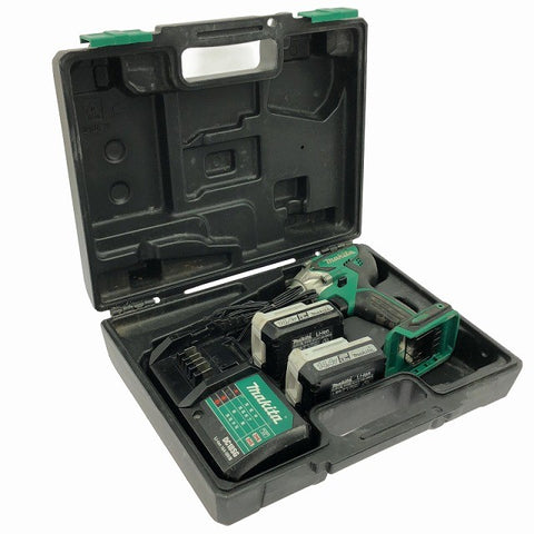 ☆中古品☆makita マキタ 14.4V 充電式インパクトドライバー MTD001DSX バッテリー2個(14.4V 1.5Ah) 充電器 ケース付136706 - 0