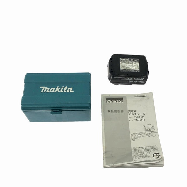 ☆中古品☆makita マキタ 18V 充電式マルチツール TM51D バッテリー1個(18V 6.0Ah) 刃付属 コードレス カットソー - 10