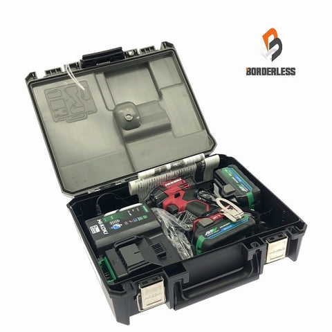 ☆未使用☆HiKOKI ハイコーキ 36V コードレスインパクトドライバー WH36DD(2XHRSZ) 赤 バッテリ2個(36V2.5Ah) 充電器 ケース付123356 - 0