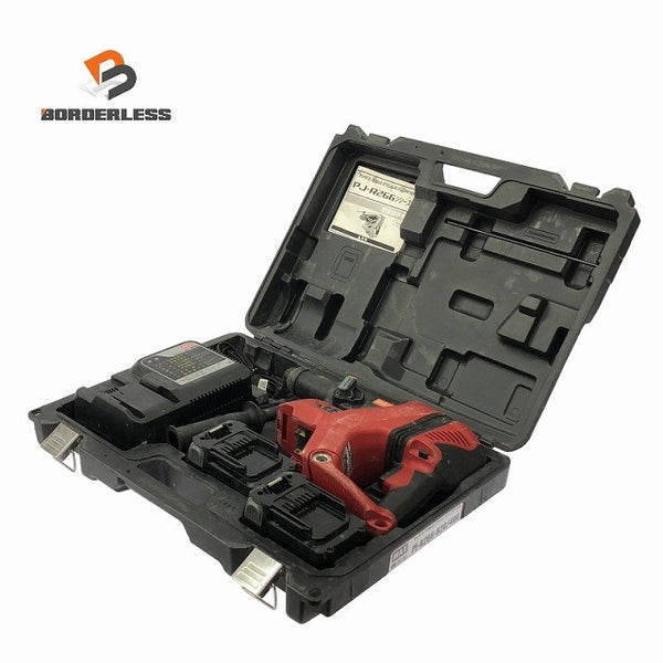 ☆中古品☆MAX マックス 25.2V 充電式ブラシレスハンマドリル PJ-R266-B2C/40A 充電器 バッテリー2個 ケース付 穴あけ加工 電動工具124289 - 1