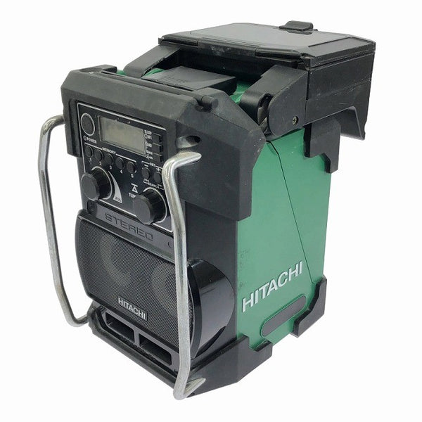 ☆中古品☆HITACHI 日立工機 14.4V /18V コードレスラジオ UR18DSL2 本体＋ACアダプタ付 現場ラジオ 作業ラジオ ポータブルラジオ70235 - 2