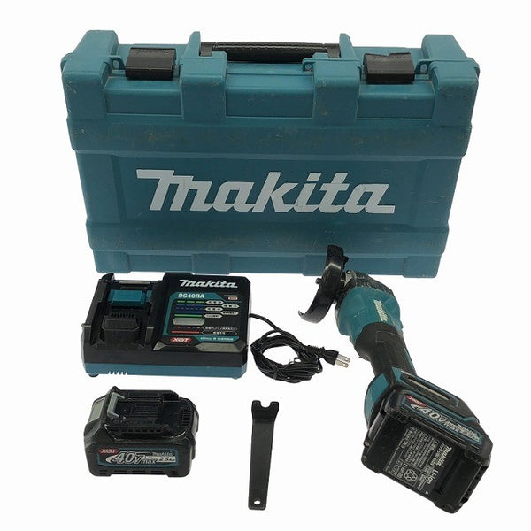 ☆中古品☆makita マキタ 40Vmax 100mm 充電式ディスクグラインダ GA001GRDX バッテリ2個(40Vmax2.5Ah) 充電器付125798 - 3