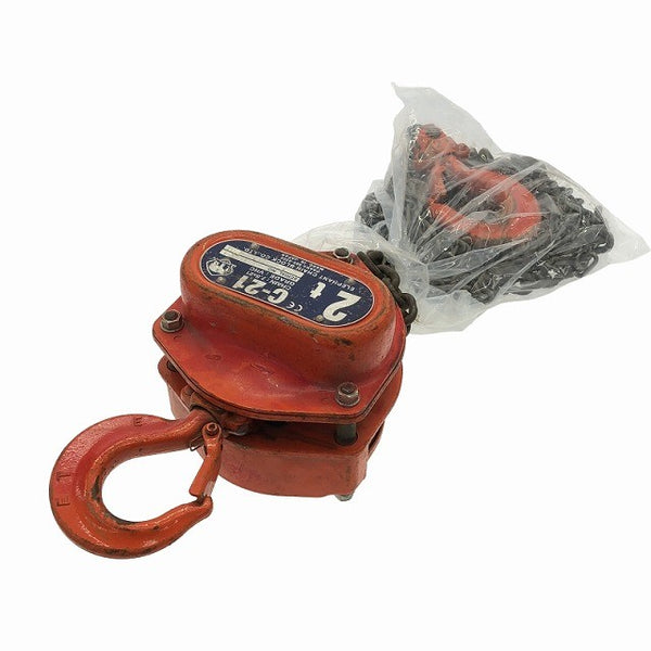 ☆中古品☆ELEPHANT エレファント 象印 2t チェーンブロック C-21 揚程3m 吊り工具 荷締め 固定 2トン 手動式117862 - 4