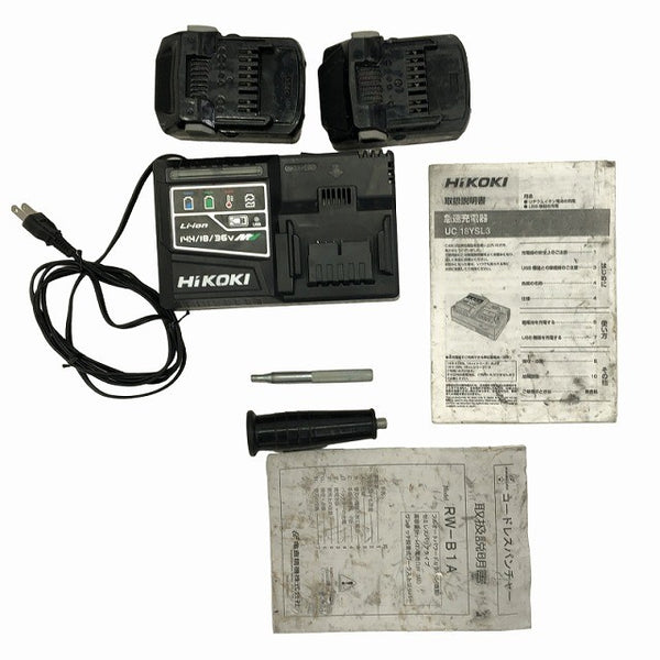 ☆中古品☆KAMEKURA 亀倉精機 18V コードレスポートパンチャー RW-B1A バッテリ2個(6.0Ah) 充電器 パーツ ケース 充電式135771 - 10
