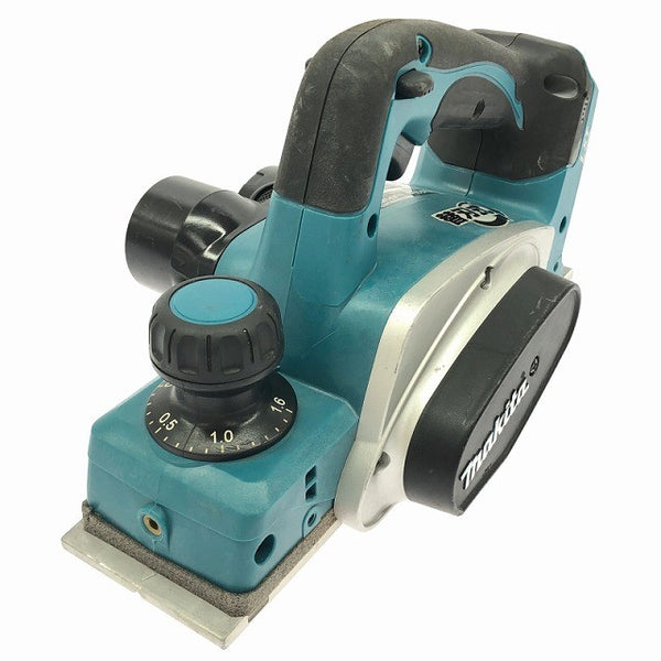 ☆中古美品☆ makita マキタ 14.4V 82mm 充電式カンナ KP140D 青/ブルー 本体のみ136376 - 2