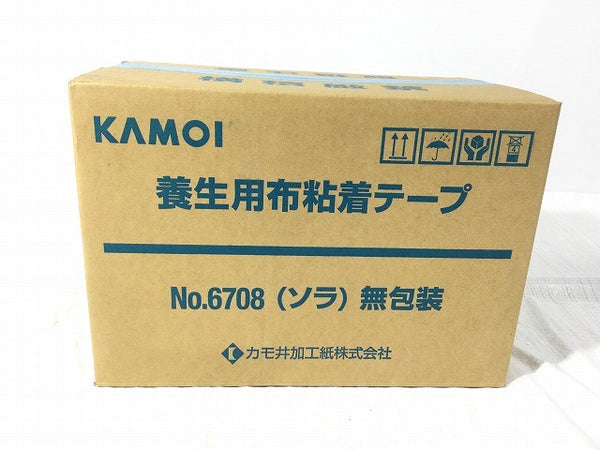 ☆未使用☆KAMOI カモ井加工紙 養生用布粘着テープ NO.6708 25mm×25m 60巻入 ソラ無包装 水色 カモ井加工紙株式会社117146 - 6