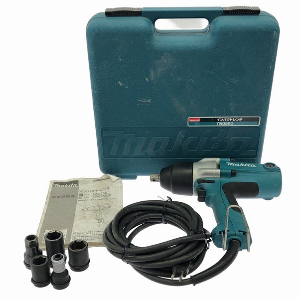 ☆美品☆makita マキタ 100V インパクトレンチ TW0250 250N･m 角ドライブ12.7mm コード式 締め付け 電動工具133893 - 3