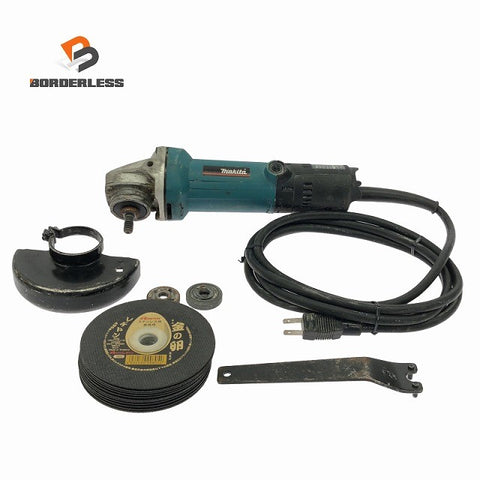 ☆中古品 替刃12枚付き☆makita マキタ 100V 100mm ディスクグラインダー 9533BL コード式 ディスクサンダー 研磨機135861