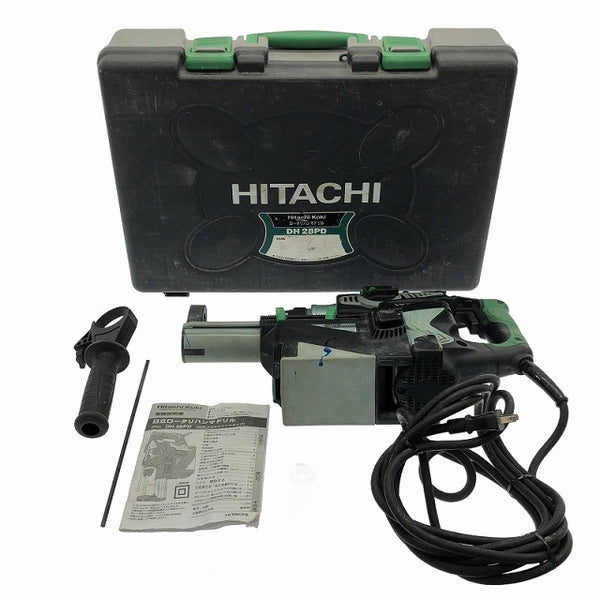 ☆中古品※コメント必読☆HITACHI 日立工機 100V 28mm 集塵ロータリハンマドリル DH28PD 穴あけ 電動工具 ハンマードリル - 3