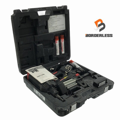 ☆中古品☆MAX マックス 6V 38mm ガスネイラ GS-738C2 バッテリ2個(6V 1.5Ah)充電器+ケース付 ガス式鋲打ち機 ガスピン打ち機 - 0