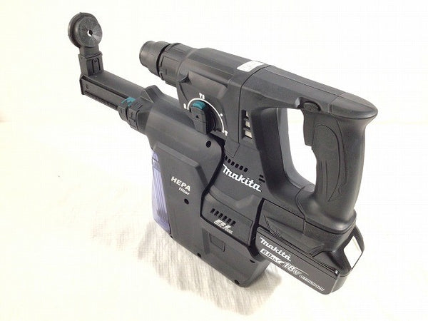 ☆未使用品☆makita マキタ 18V 24mm 充電式ハンマドリル HR244DGXVB 黒 集じんシステム(DX01) バッテリー2個 充電器 ケース付 115939115939 - 7