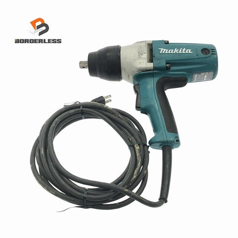 ☆中古品☆ makita マキタ 100V インパクトレンチ TW0350 青/ブルー 本体のみ117324