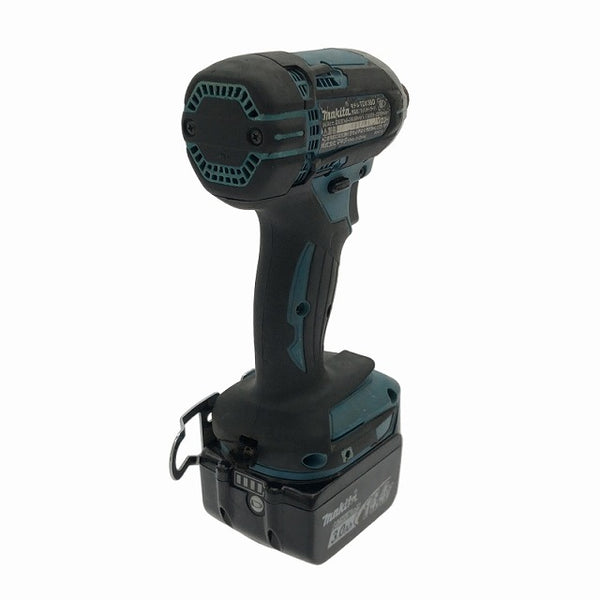 ☆中古品☆makita マキタ 14.4V 充電式インパクトドライバ TD138DRFX 青/ブルー バッテリー2個(14.4V 3.0Ah) 充電器 ケース付 - 6