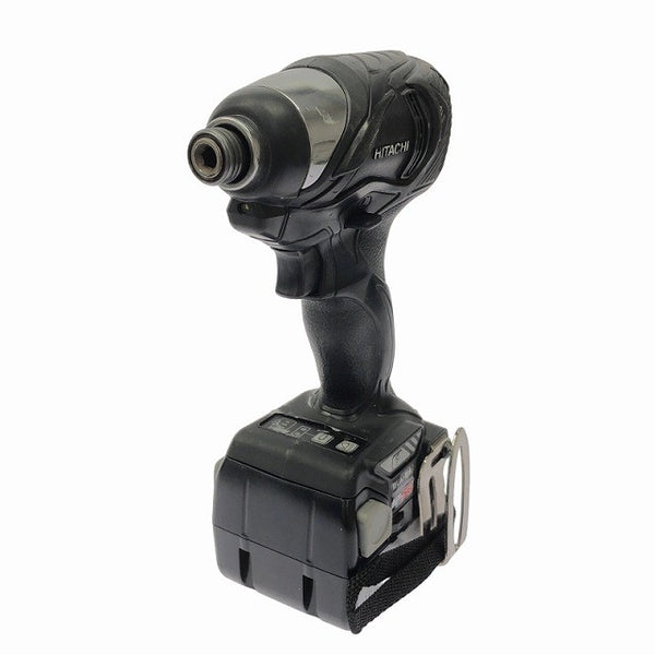 ☆比較的綺麗☆HITACHI 日立工機 14.4V コードレスインパクトドライバー WH14DBAL2(2LSCK)(B) 黒 バッテリ2個(3.0Ah) 充電器 ケース129461 - 4