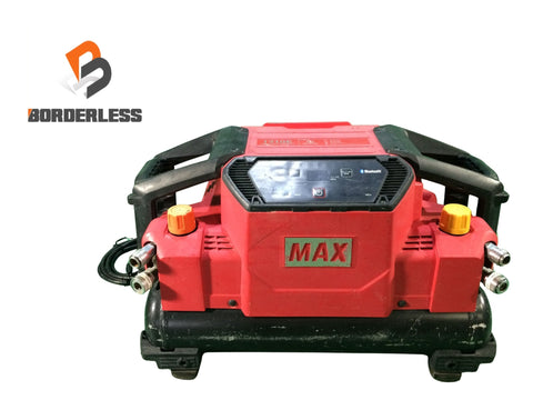 ☆中古品☆MAX マックス 常圧/高圧 エアコンプレッサー AK-HL1310E 赤/レッド 100V 11L AIモード Bluetooth エアーコンプレッサー118927