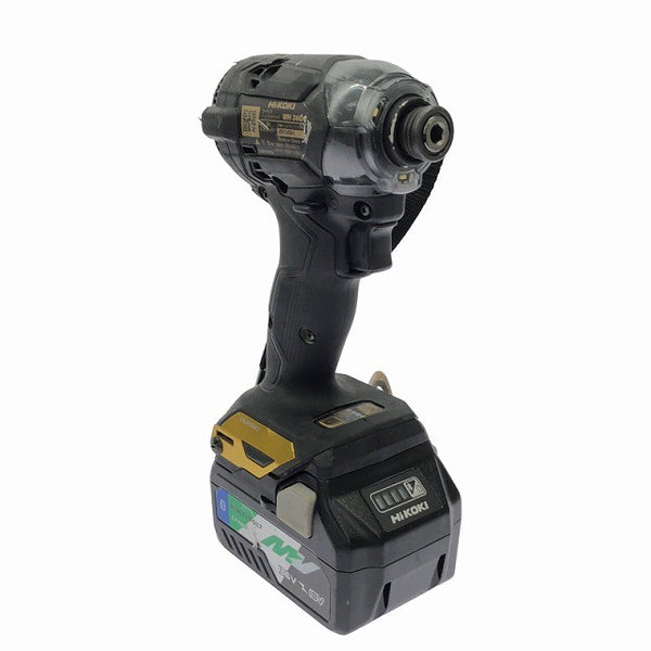 ☆中古品☆HIKOKI ハイコーキ 36V コードレスインパクトドライバ WH36DC 限定色(黒+金) バッテリ2個 充電器付 締付け 電動工具134227 - 5