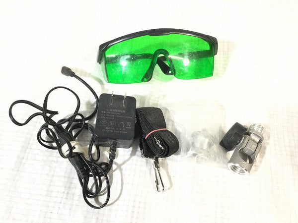 ☆中古品☆RunChuan 5ライン グリーンレーザー墨出し器 RC-885G バッテリ1個 充電ケーブル ケース付 レーザー墨出し機 - 10